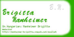 brigitta manheimer business card